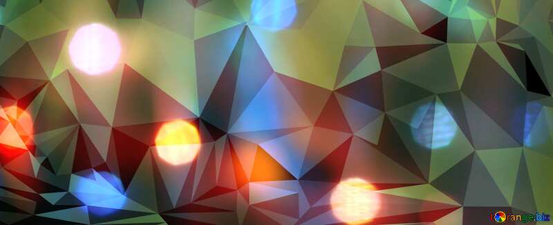 Lights in the background  polygonal triangles cover №24612
