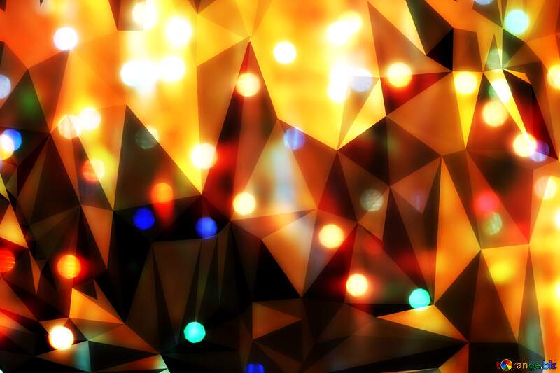 Lights in the background  triangles techno polygonal picture №24612