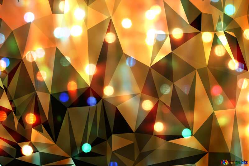 Lights in the background  gray triangles Polygonal №24612