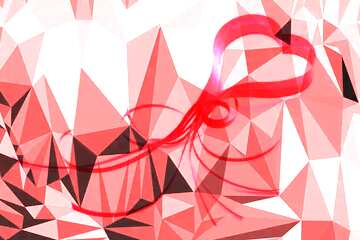 FX №206266 A beautiful heart Polygonal abstract geometrical background with triangles
