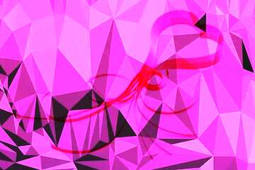 FX №206267 A beautiful heart Polygonal abstract geometrical background with triangles