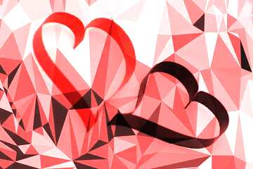 FX №206127 Hearts of lovers Polygonal abstract geometrical background with triangles