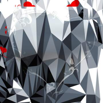 FX №206492 Two white swans Polygonal abstract geometrical background with triangles