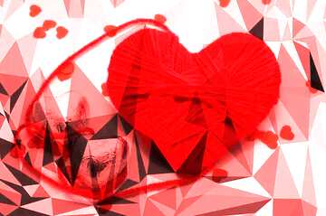FX №206201 Heart with chocolates Polygonal abstract geometrical background with triangles