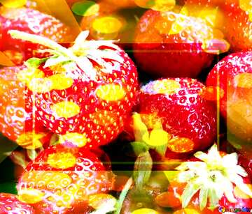 FX №206949 Juicy strawberries bokeh background