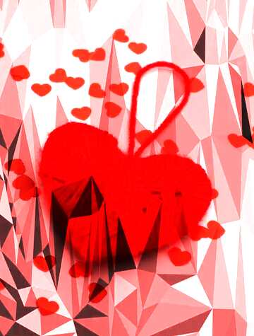 FX №206824 Valentine card Polygonal abstract geometrical background love card