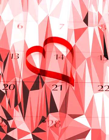 FX №206796 Valentines Day 14 February Polygonal abstract geometrical background love card