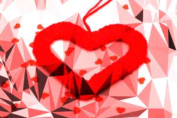 FX №206212 Heart on Valentine`s Day Polygonal abstract geometrical background with triangles