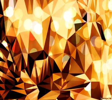 FX №206718 Polygon background with triangles orange bokeh