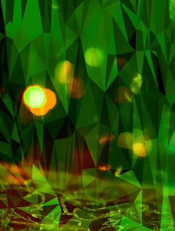 FX №206970 Christmas background Polygon Green light