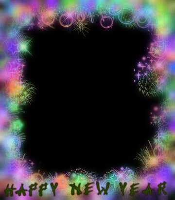 FX №206541 Frame multi-colored  happy new year