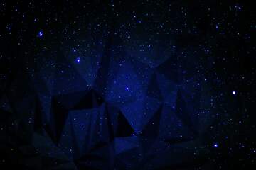 FX №206810 Stars  sky polygonal background dark blue
