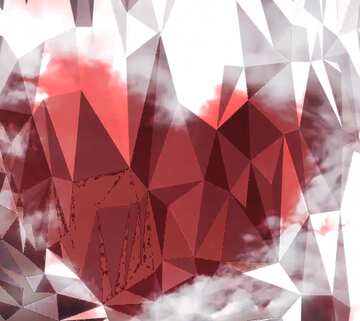 FX №206791 Cloud of Love polygonal  red  background
