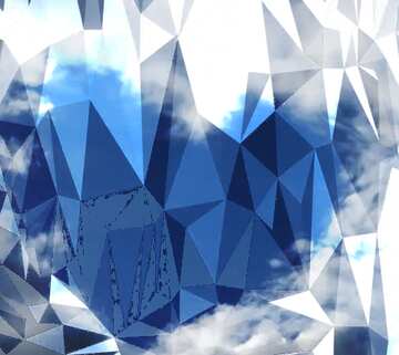FX №206792 Cloud of Love polygonal sky  background