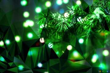 FX №206682 Christmas Polygon background Green