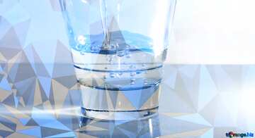 FX №206554 Drinking water blue Polygonal