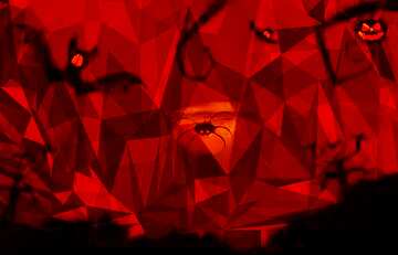 FX №206750 Halloween background for congratulations Polygonal red
