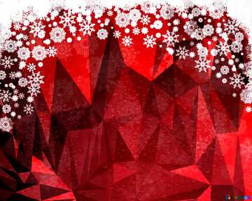 FX №206776 Red Christmas Polygonal background