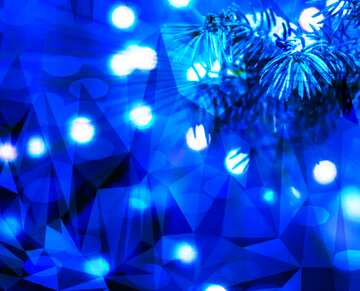 FX №206684 Christmas polygonal blue background