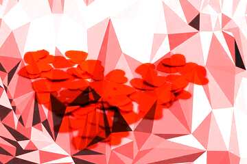 FX №206187 Hearts Polygonal abstract geometrical background with triangles