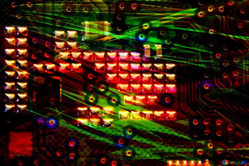 motherboard electronic chip fractals polygonal background №51567