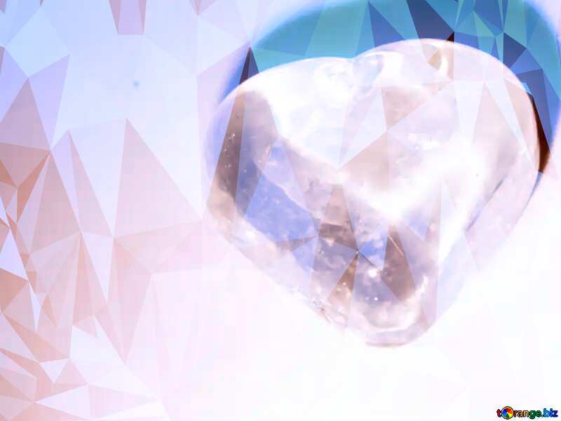 Heart of ice Polygonal abstract geometrical background with triangles №3669