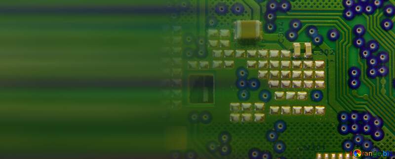 motherboard electronic chip blur left side card background №51567
