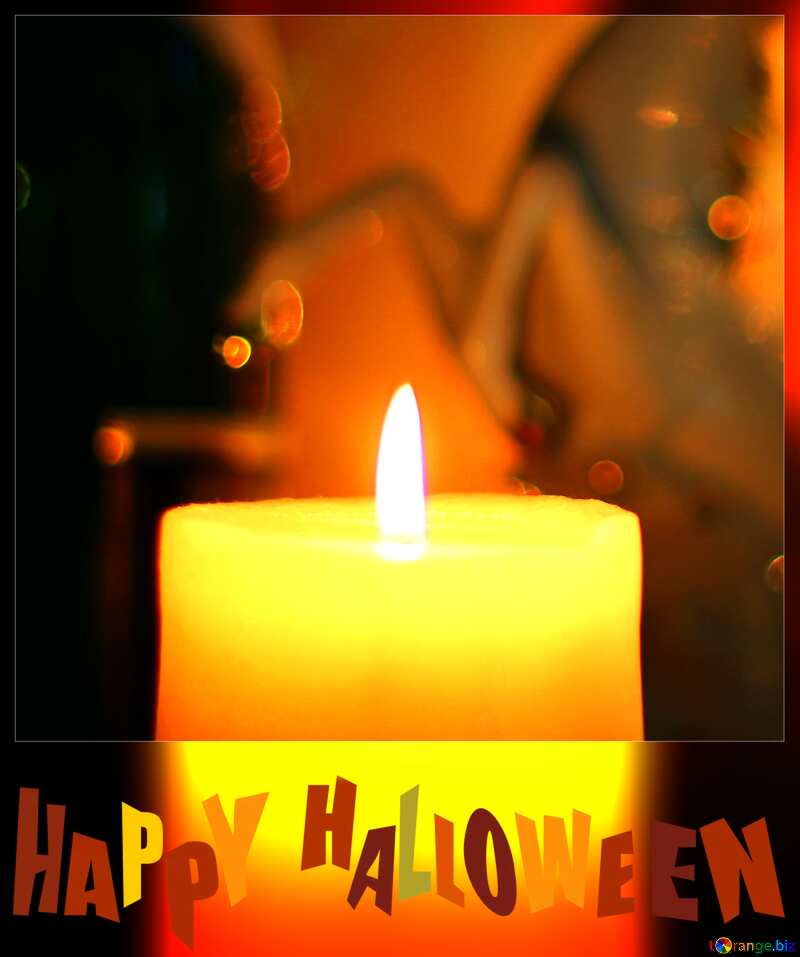 Candle  horse frame happy halloween №24671