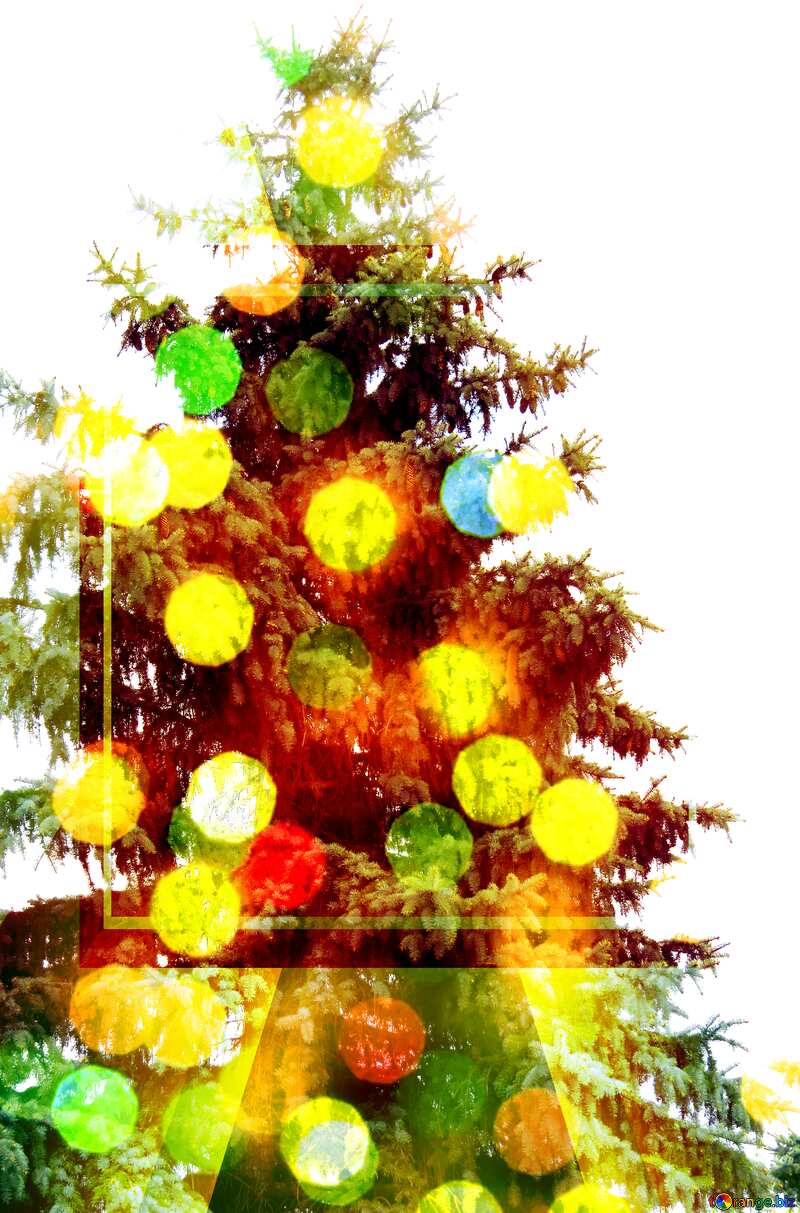 A large Christmas tree on white background №30743