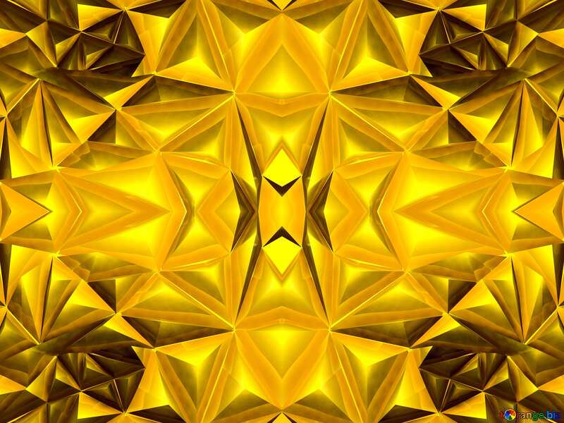 Polygon gold background pattern №51586
