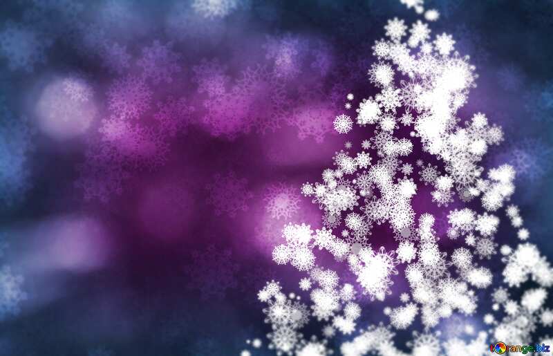 Purple background with Christmas tree blur frame №40730