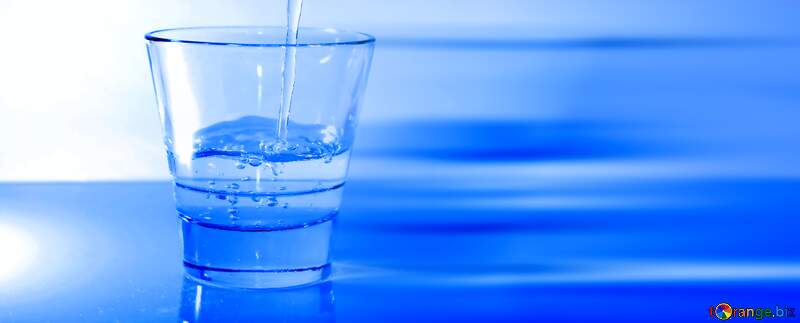Drinking water blur left side blue №19987