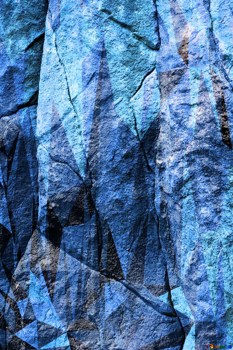 The texture of the rock polygonal blue background №46055