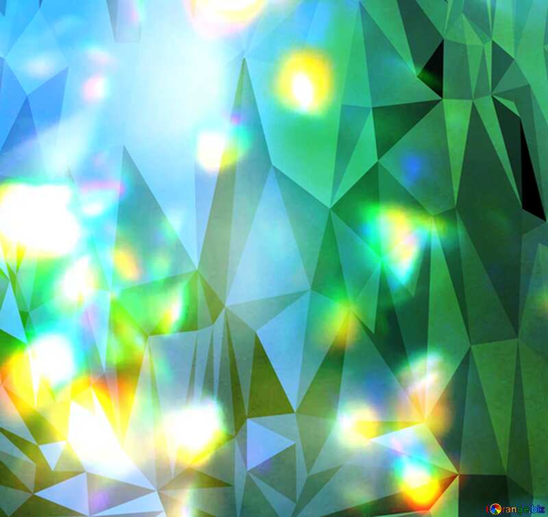Color blurred background blue green  triangles polygonal №48882