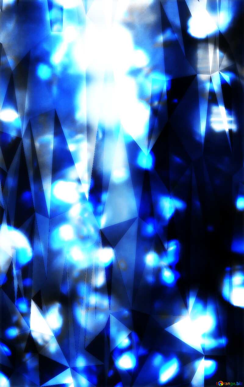 Color blurred background polygonal triangles dark techno blue soft №48882