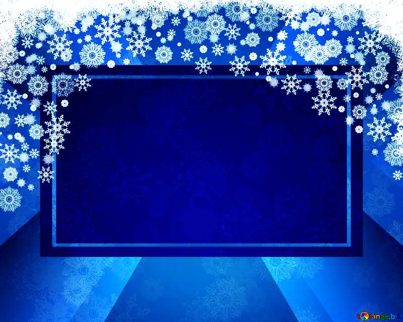 Blue Christmas background template design blue №40658