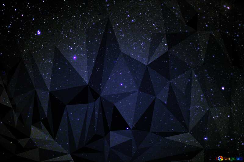 sky with stars  polygonal triangles background №44731
