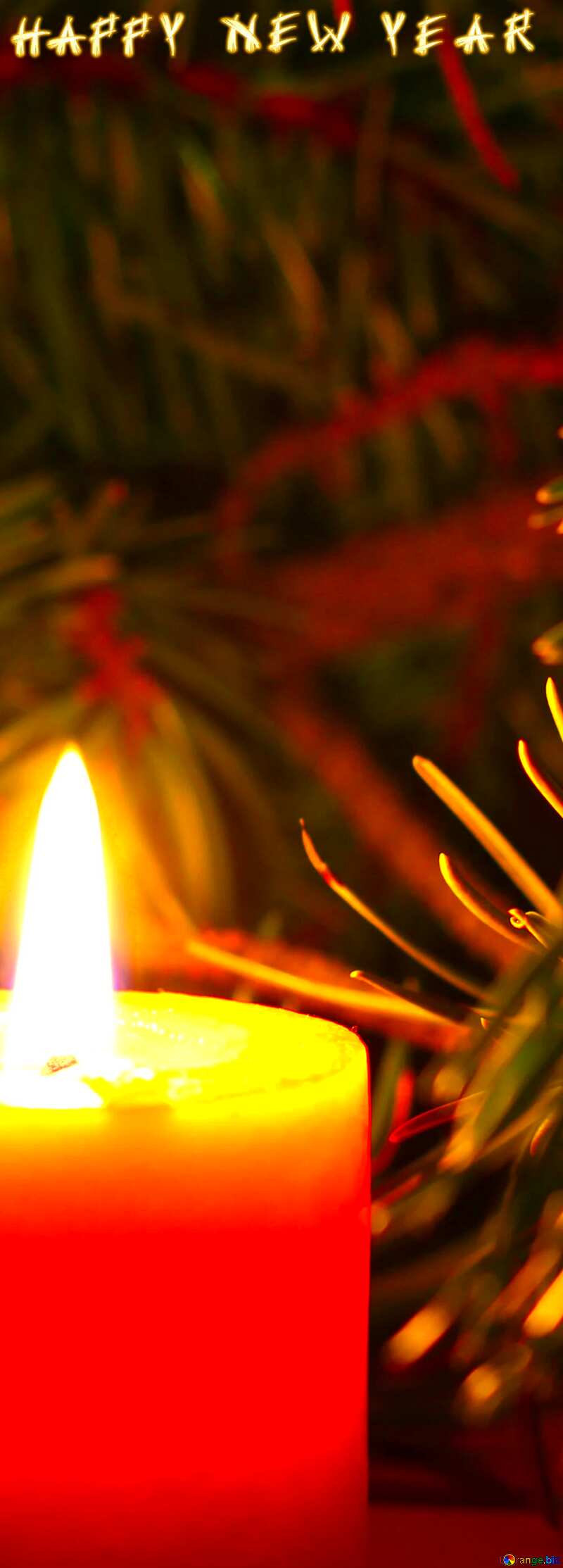 Christmas candle  happy  new year vertical background №24631