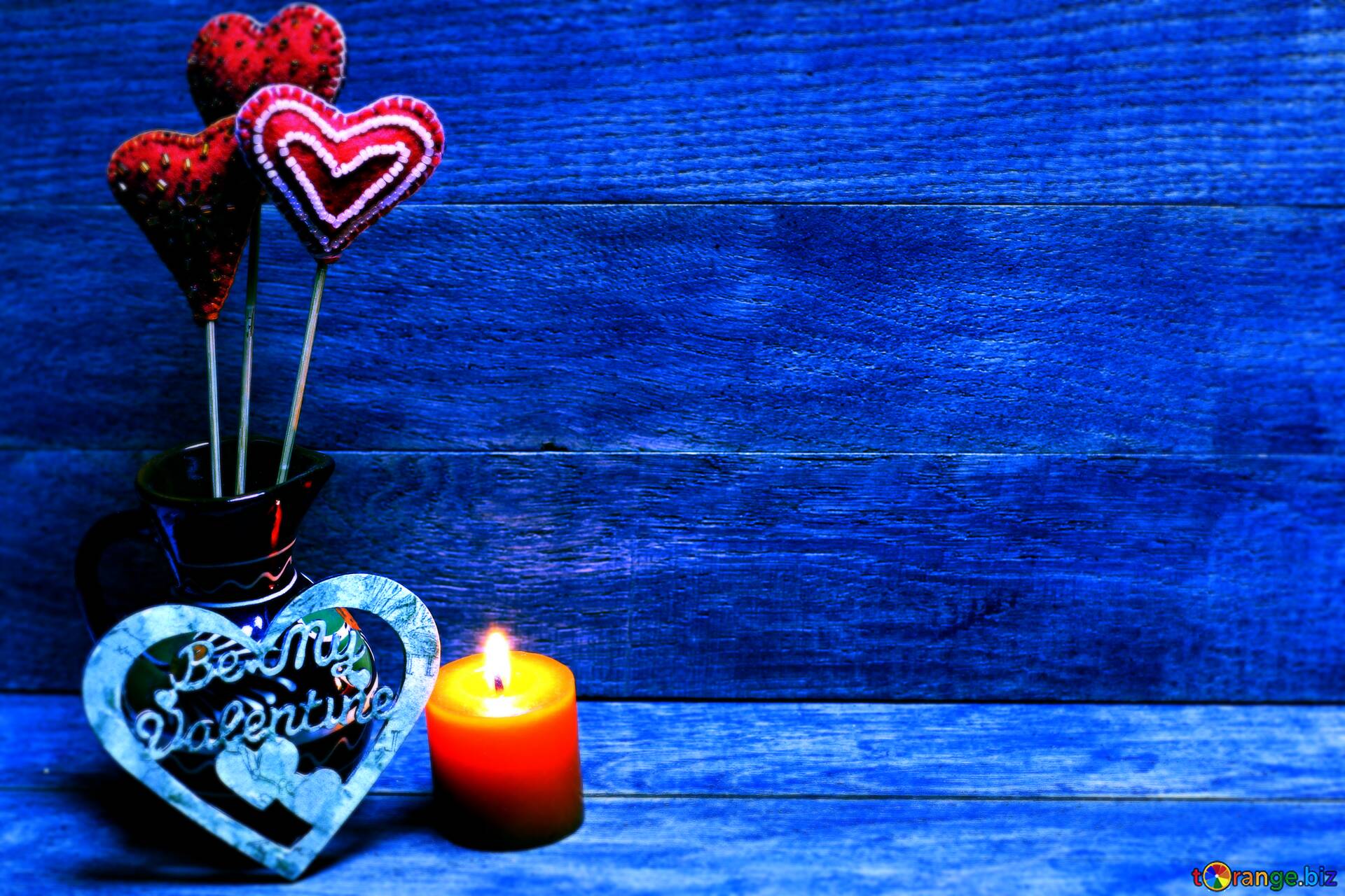 Download free picture Love background with candles blue colors on CC-BY  License ~ Free Image Stock  ~ fx №207886