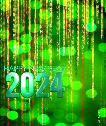 FX №207396 matrix style happy new year 2024 background