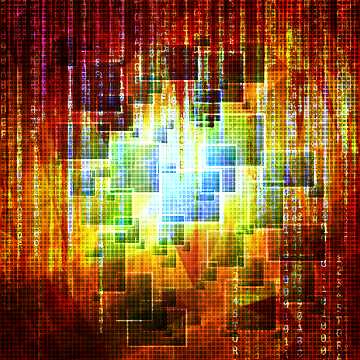 FX №207276 Technology background binary code polygonal matrix style