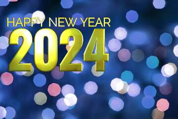 FX №207429 Christmas Bokeh  blue background happy new year 2024