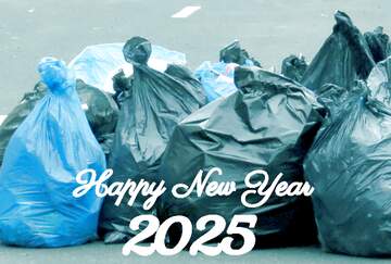 FX №207349 Garbage in bags happy new year 2024