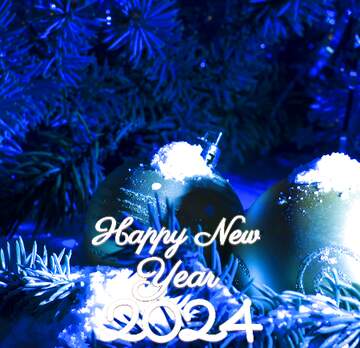 FX №207374 Christmas card blue  happy new year 2024