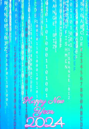 FX №207394 Digital enterprise matrix style background happy new year 2024