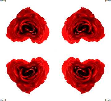 FX №207766 Rose heart pattern