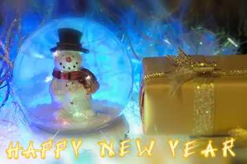 FX №207557 happy new year snowman and gifts