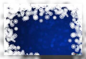 FX №207413 Blue New year background with snowflakes grey fuzzy border