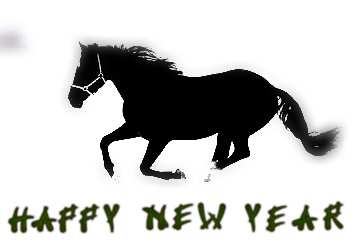 FX №207230 Horse in the snow happy new year card
