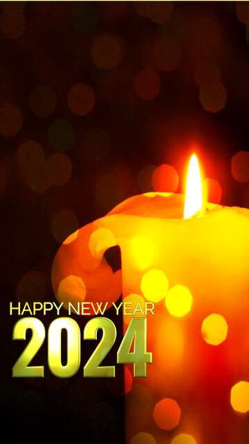 FX №207302 Burning candle happy new year 2023